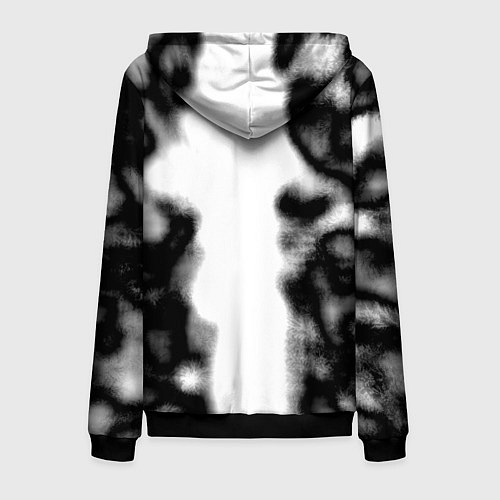 Мужская толстовка на молнии Скандинавский узор душа / 3D-Черный – фото 2