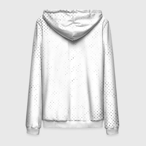 Мужская толстовка на молнии Fall Out Boy glitch на светлом фоне: по-вертикали / 3D-Белый – фото 2