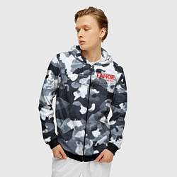 Толстовка 3D на молнии мужская Chevrolet tahoe military тахо, цвет: 3D-черный — фото 2