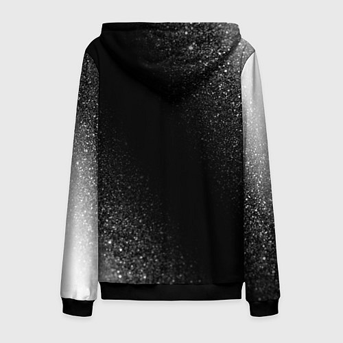 Мужская толстовка на молнии Bring Me the Horizon glitch на темном фоне по-верт / 3D-Черный – фото 2