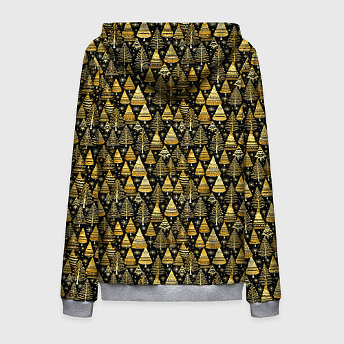 Мужская толстовка на молнии Золотой ельник / 3D-Меланж – фото 2