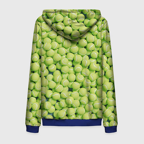 Мужская толстовка на молнии Много теннисных мячей / 3D-Синий – фото 2