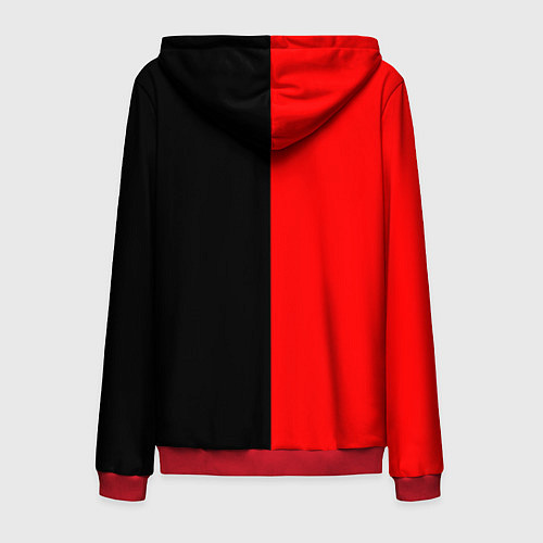 Мужская толстовка на молнии Стальной алхимик - красная печать Альфонс / 3D-Красный – фото 2