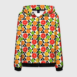 Мужская толстовка на молнии Citrus pattern