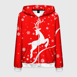 Мужская толстовка на молнии Christmas deer