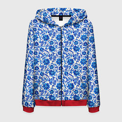 Мужская толстовка на молнии Гжель классика