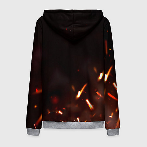 Мужская толстовка на молнии PUBG fire war / 3D-Меланж – фото 2