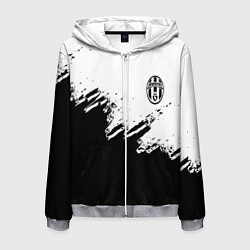Мужская толстовка на молнии Juventus black sport texture