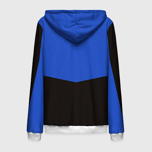 Мужская толстовка на молнии Олимпийка 90х - полоски / 3D-Белый – фото 2