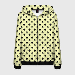 Мужская толстовка на молнии Пиковая масть светло-жёлтый