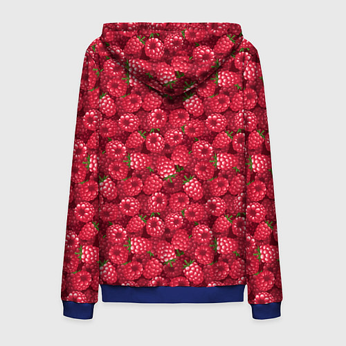 Мужская толстовка на молнии Малина ягода / 3D-Синий – фото 2