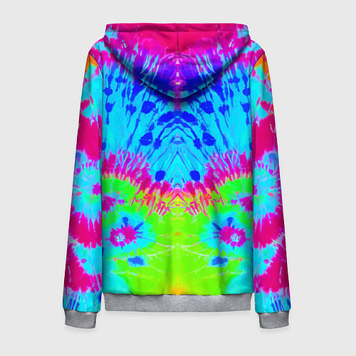 Мужская толстовка на молнии Tie-Dye abstraction / 3D-Меланж – фото 2