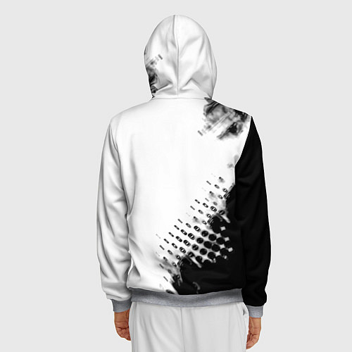 Мужская толстовка на молнии Алиса краски текстура / 3D-Меланж – фото 4