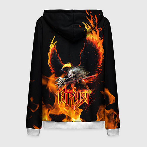 Мужская толстовка на молнии Феникс ария / 3D-Белый – фото 2