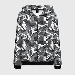 Мужская толстовка на молнии Гимнастика - камуфляж