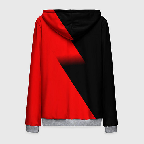 Мужская толстовка на молнии Inter geometry red sport / 3D-Меланж – фото 2