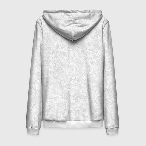 Мужская толстовка на молнии Светло-серый текстура / 3D-Белый – фото 2