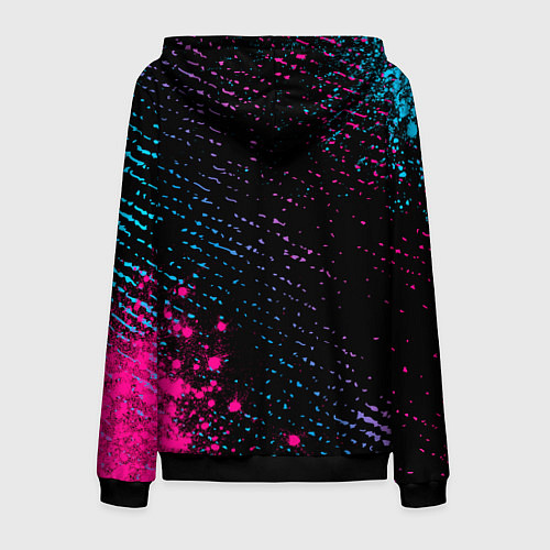 Мужская толстовка на молнии Everton - neon gradient вертикально / 3D-Черный – фото 2