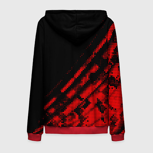 Мужская толстовка на молнии Bayer 04 sport grunge / 3D-Красный – фото 2