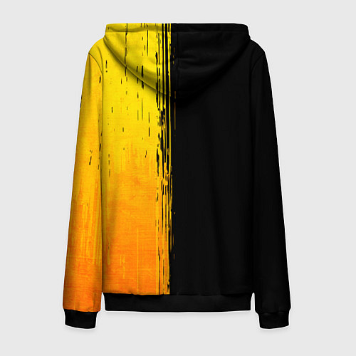 Мужская толстовка на молнии Liverpool - gold gradient по-вертикали / 3D-Черный – фото 2