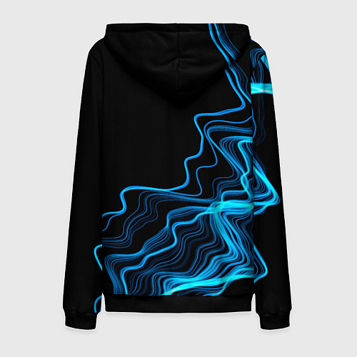 Мужская толстовка на молнии Metallica sound wave / 3D-Черный – фото 2