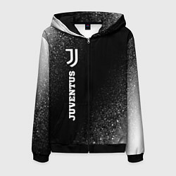 Мужская толстовка на молнии Juventus sport на темном фоне по-вертикали