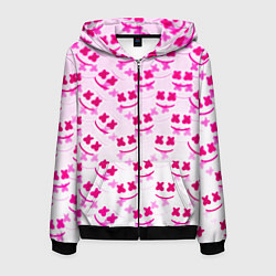 Мужская толстовка на молнии Marshmello pink colors