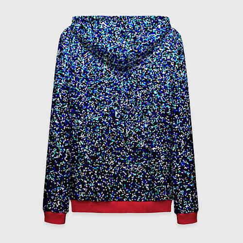 Мужская толстовка на молнии Шум пикселей / 3D-Красный – фото 2