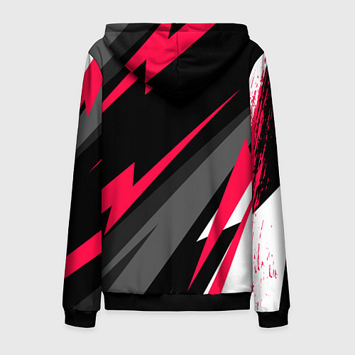 Мужская толстовка на молнии Cowboy Bebop electro lines / 3D-Черный – фото 2