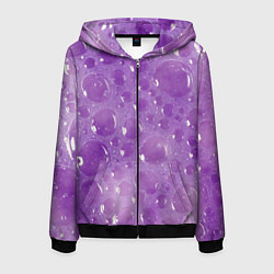 Мужская толстовка на молнии Фиолетовая пена