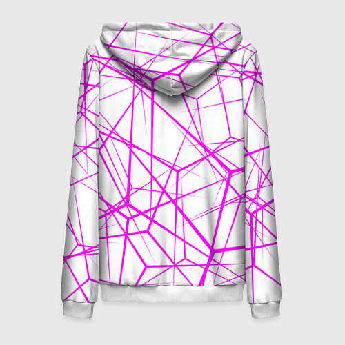 Мужская толстовка на молнии Нет никакой безопасности розовый / 3D-Белый – фото 2