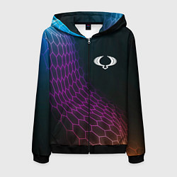 Мужская толстовка на молнии SsangYong neon hexagon