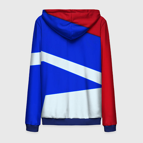 Мужская толстовка на молнии СССР геометрия спорт / 3D-Синий – фото 2