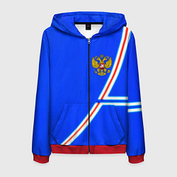 Мужская толстовка на молнии Россия спорт текстура