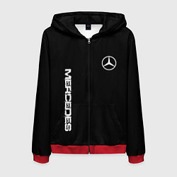 Мужская толстовка на молнии Mercedes benz logo white auto