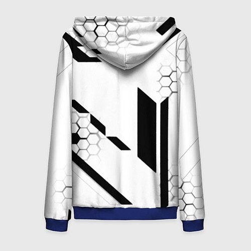 Мужская толстовка на молнии Герб Рф текстура геймер / 3D-Синий – фото 2