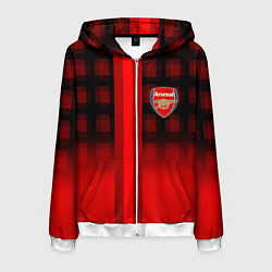 Толстовка 3D на молнии мужская Arsenal fc sport geometry steel, цвет: 3D-белый