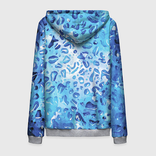 Мужская толстовка на молнии Абстракция паттерн воды и неба / 3D-Меланж – фото 2