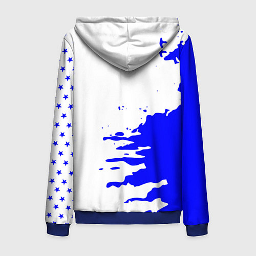 Мужская толстовка на молнии The last of us краски цикады / 3D-Синий – фото 2