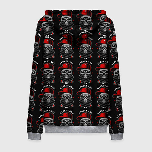 Мужская толстовка на молнии Street art ny / 3D-Меланж – фото 2