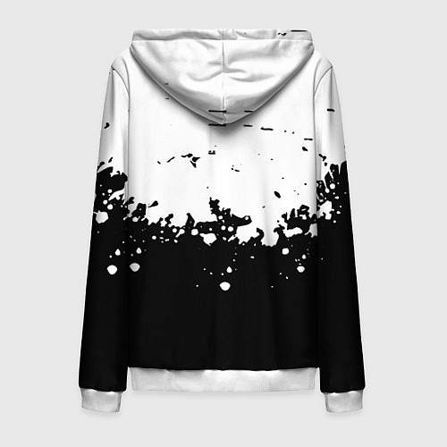 Мужская толстовка на молнии Рокстар краски / 3D-Белый – фото 2