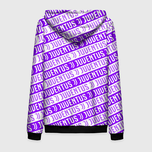 Мужская толстовка на молнии Juventus pattern / 3D-Черный – фото 2