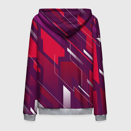 Мужская толстовка на молнии Абстракция графика экстремальной формы / 3D-Меланж – фото 2