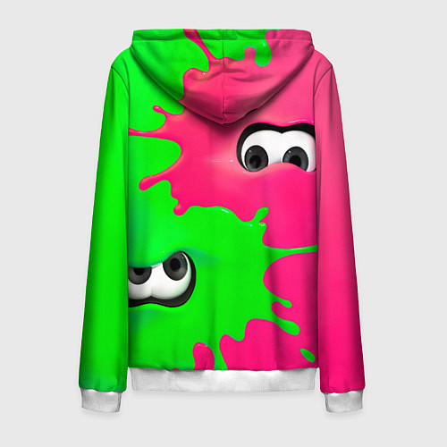 Мужская толстовка на молнии Глаза монстров / 3D-Белый – фото 2