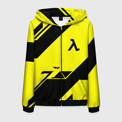 Толстовка 3D на молнии мужская Half life geometry, цвет: 3D-черный