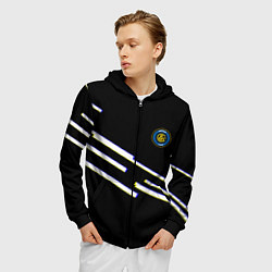 Толстовка 3D на молнии мужская Inter line fc, цвет: 3D-черный — фото 2