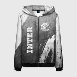 Мужская толстовка на молнии Inter - grey gradient вертикально
