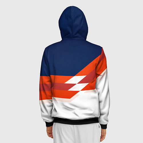 Мужская толстовка на молнии СССР спорт геометрия / 3D-Черный – фото 4