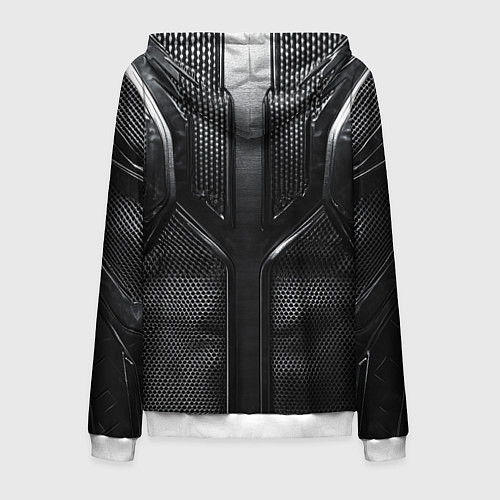 Мужская толстовка на молнии Карбоновый байкер / 3D-Белый – фото 2