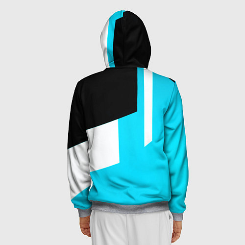 Мужская толстовка на молнии Napoli geometry fc / 3D-Меланж – фото 4